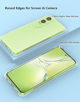 Cresee Case for OnePlus Nord CE 4 Lite 5G, Clear Phone Case with Reinforced Corner Protection Bumper Slim Fit Shockproof Flexible TPU Case for Nord CE 4 Lite, Transparent