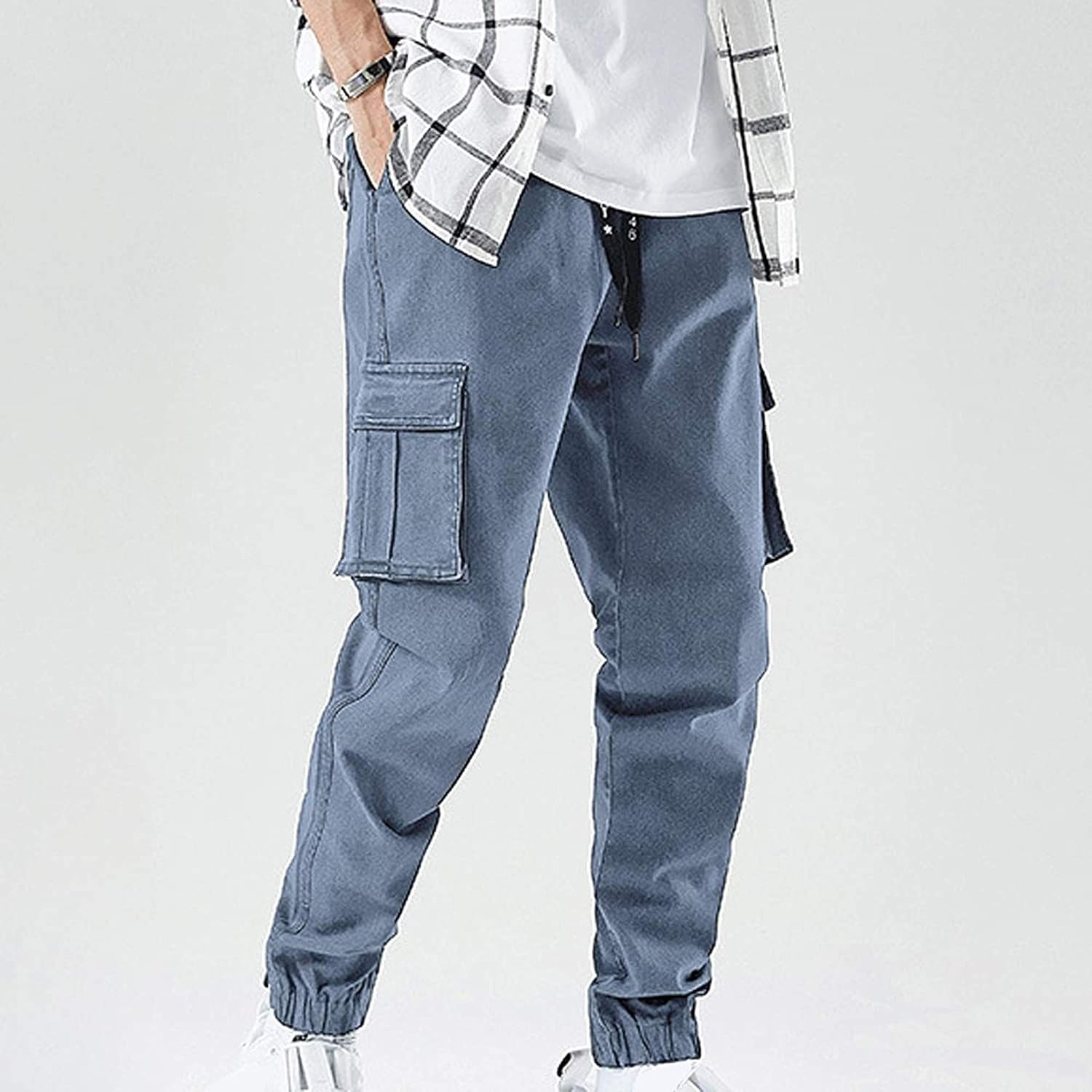 XYXIONGMAO Streetwear Hip Hop Cargo Joggers Pants for Men Denim Overalls Sports Harness Feet Harlan Casual Trousers - Image 3
