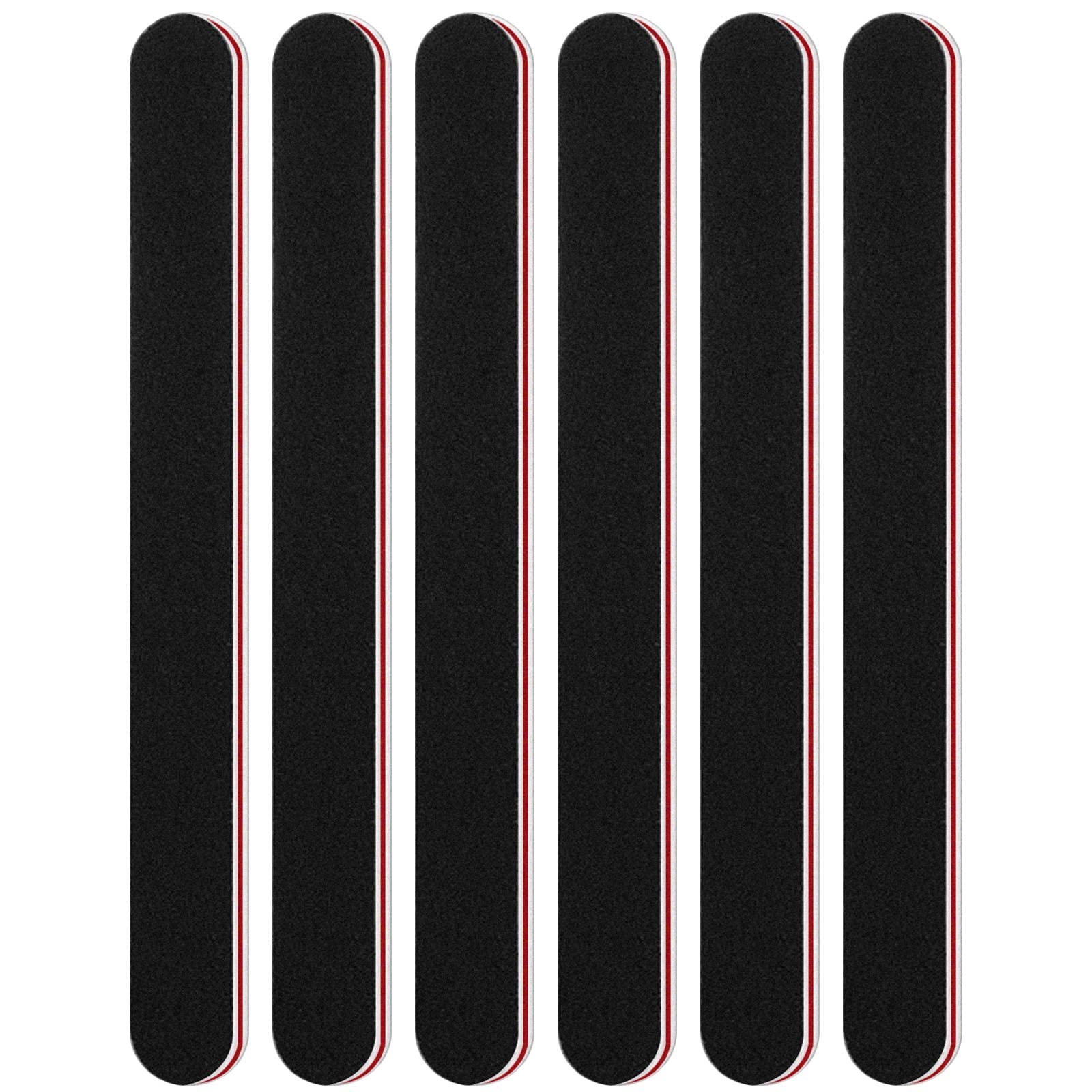 Sularpek 6 Stück Nagelfeile 100/180 Körnung, Schmirgelbrett Feilen für Gelnägel, Nagelfeilen für Gelnägel, Nail File, Doppelseitige Nagelfeile, Waschbar, Profi Nagelfeile für Naturnägel u Acrylnägel
