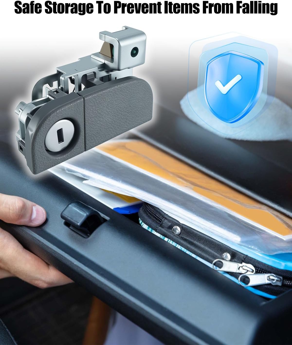 77540-SHJ-A01ZC Glove Box Latch Assembly Fit for Honda Odyssey 2005 2006 2007 2008 2009 2010 with 3.5L V6 Engine, Grey