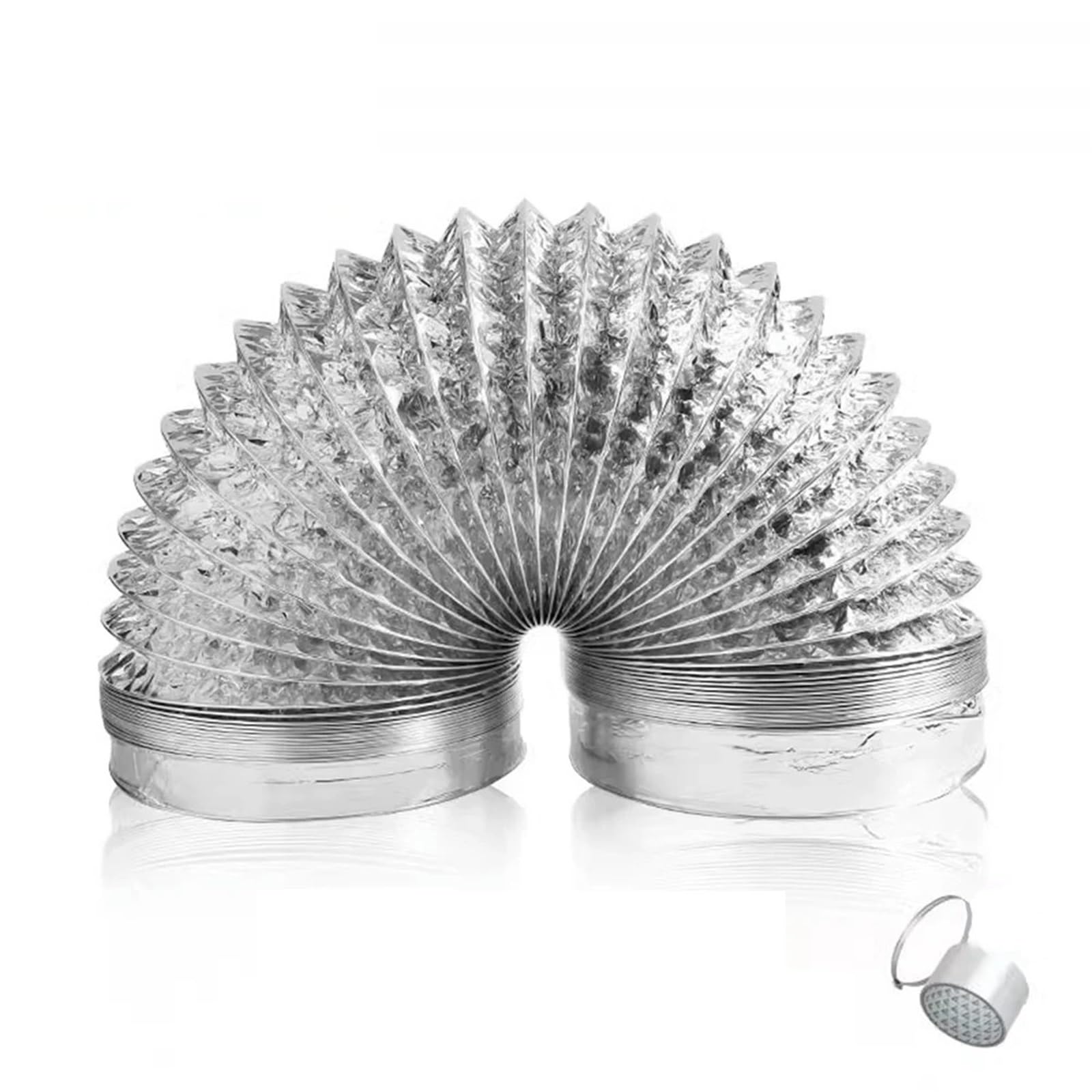 Znjamn One Color 3Pcs Ventilation Applications Aluminum Duct Airflow Efficient Smoke Removal Optimized For Range Hoods For Extractor Fans(3.0Meters)