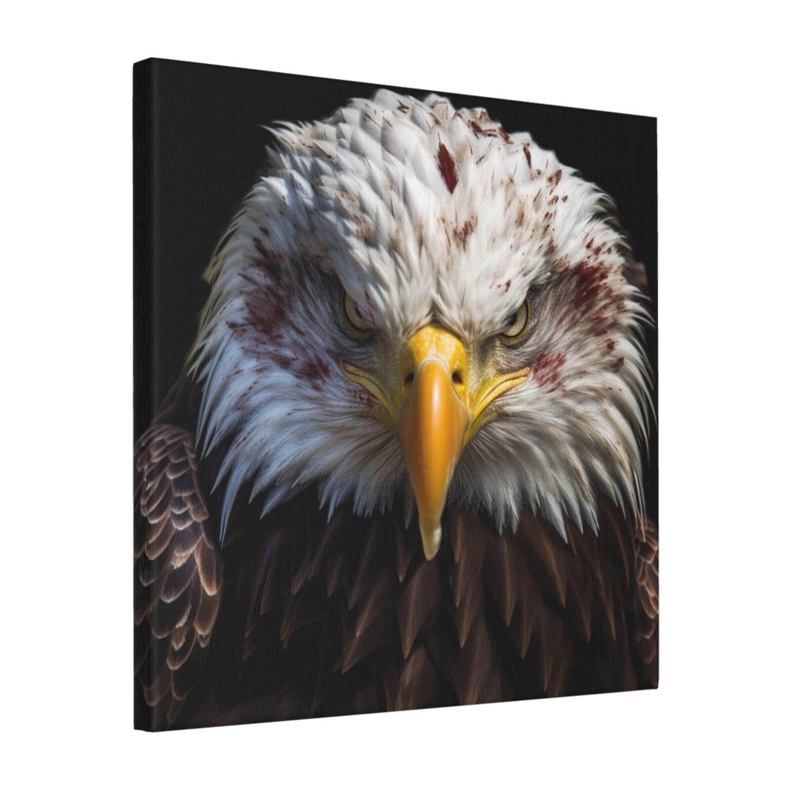 FodPand Bald Eagle American Flag Canvas Wall Art for Living Room Wall Decor 16"x16" Modern Artwork Painting Pictures Hanging Canvas Prints Aesthetic Wall Art for Bedroom Bathroom Office Wallart Decor