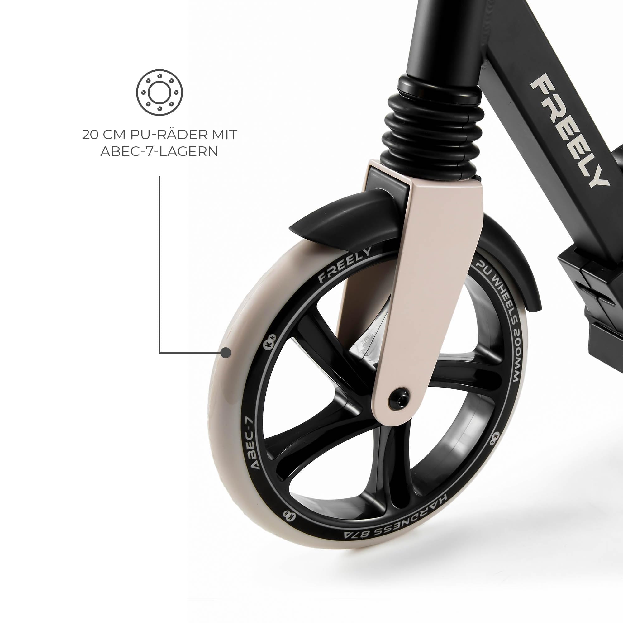 Kinderkraft Freely Scooter ab 3 Jahren, Kinderroller bis zu 100 kg, schnellen Zusammenklappen, Räder aus PP