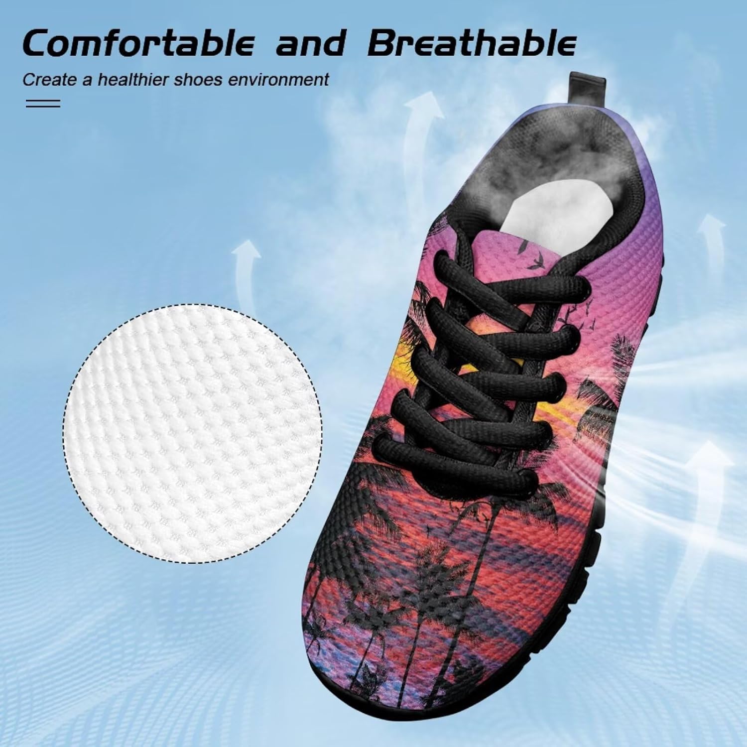 Funnydude Funny Print Girl's Walking Shoes Kid Casual Tennis Shoes Comfortable Footwear