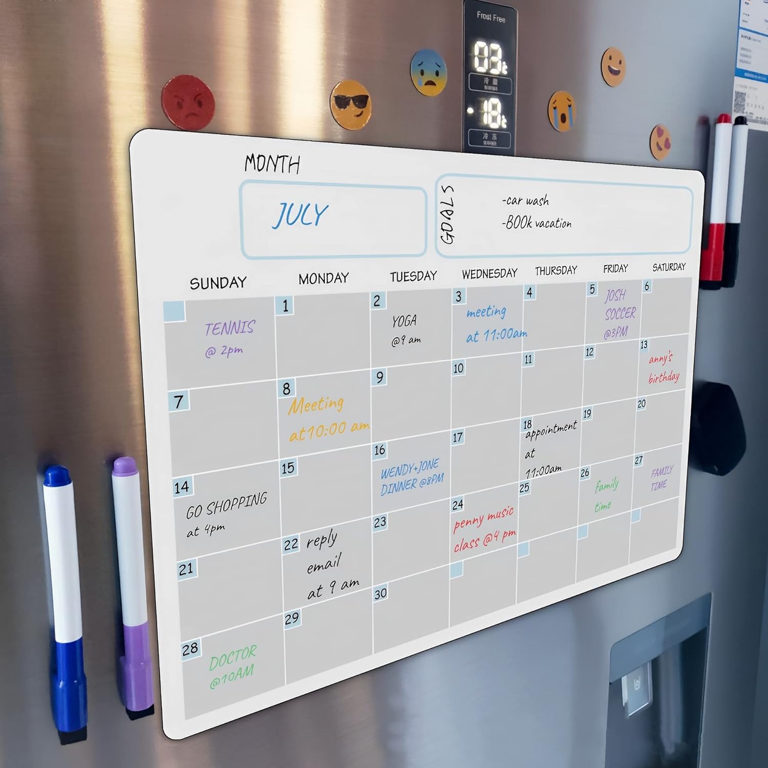 SHARYI Dry Erase Calendar for Fridge Reusable