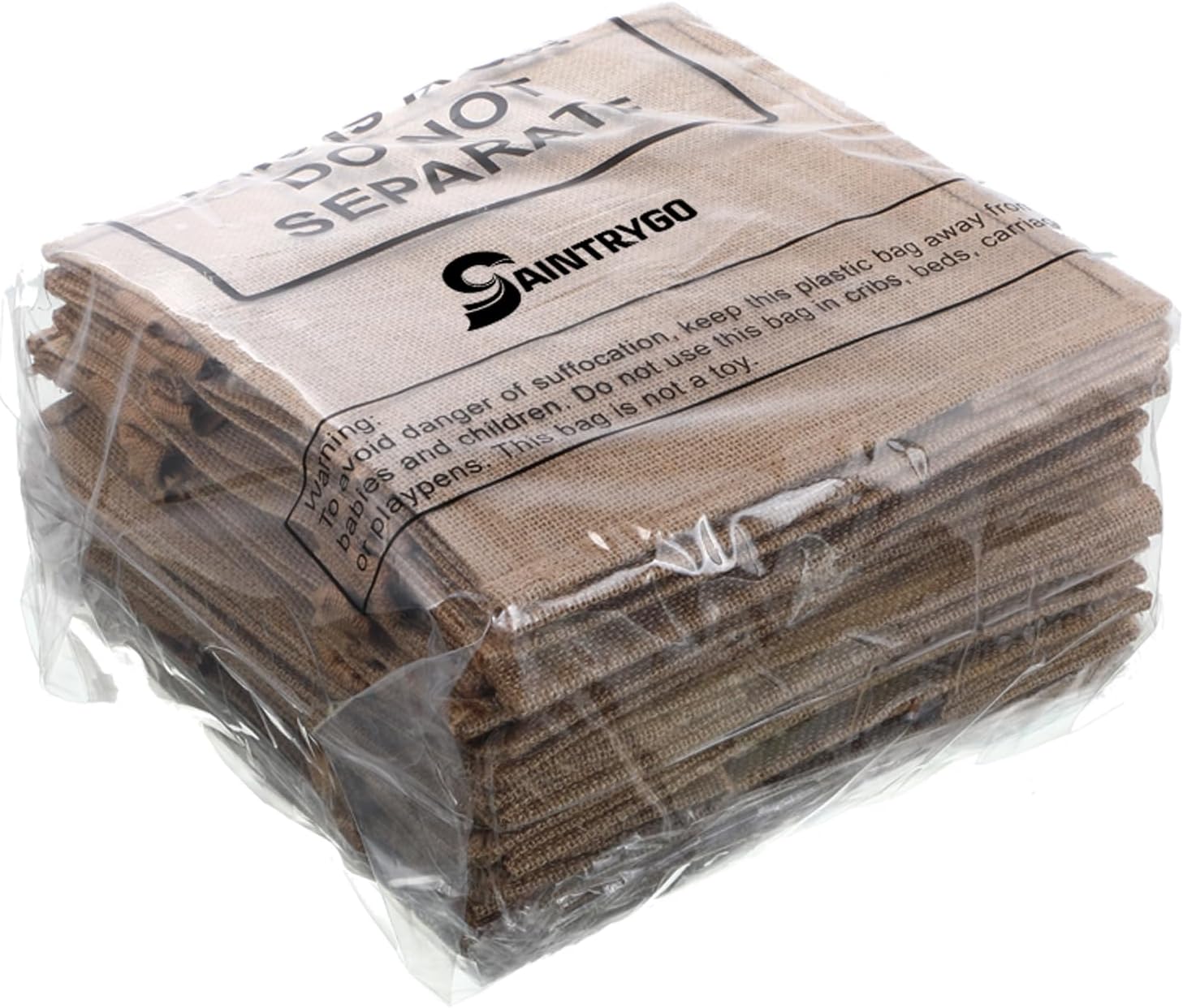 Saintrygo 12 Pcs Burlap Jute Tote Bags with Handle Reusable Blank Bridesmaid Gift Bags for Shopping Wedding DIY, 12x12x7.7In(Jute) - Image 8