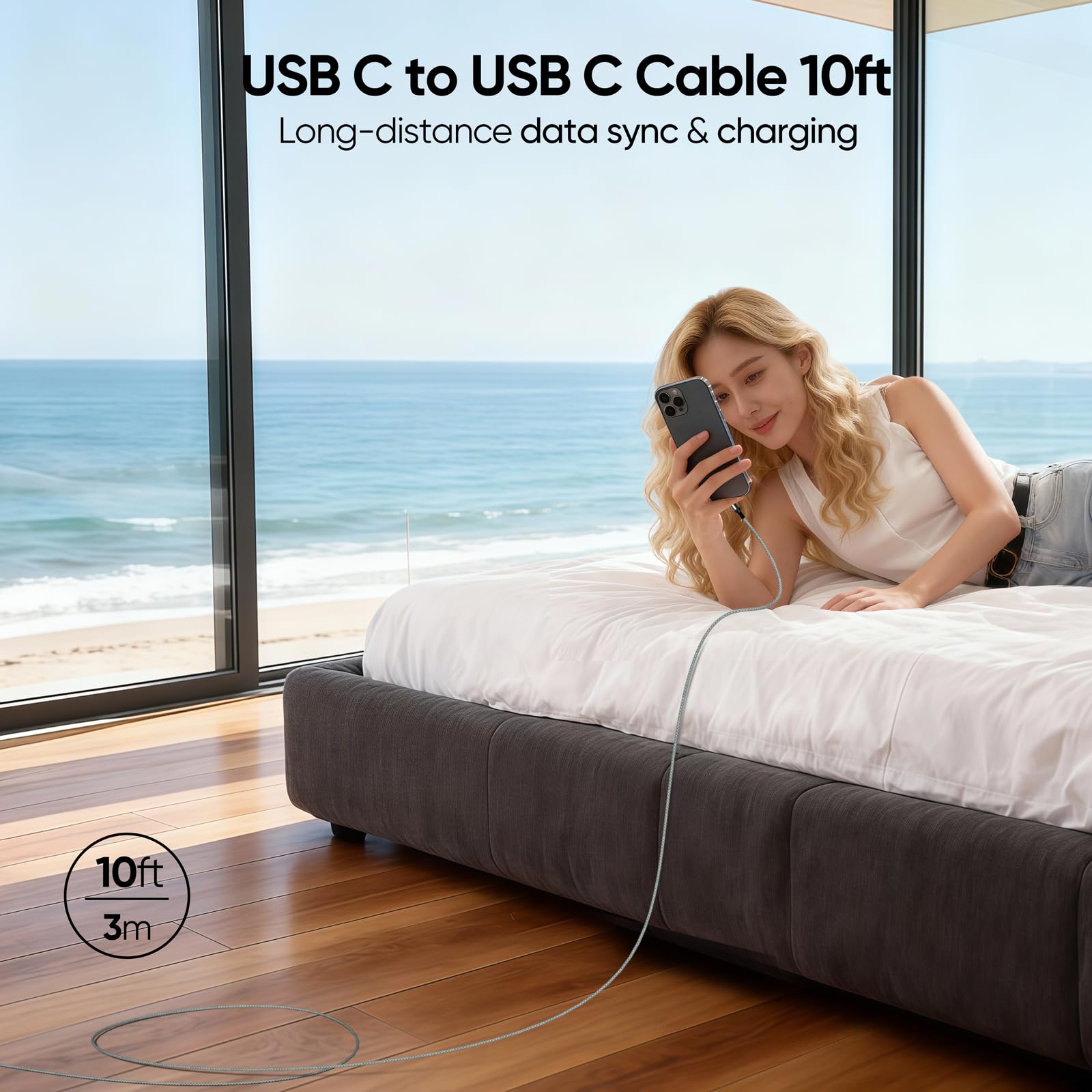 FEMORO Da USB C a USB C N63 (3 m, 1 confezione)