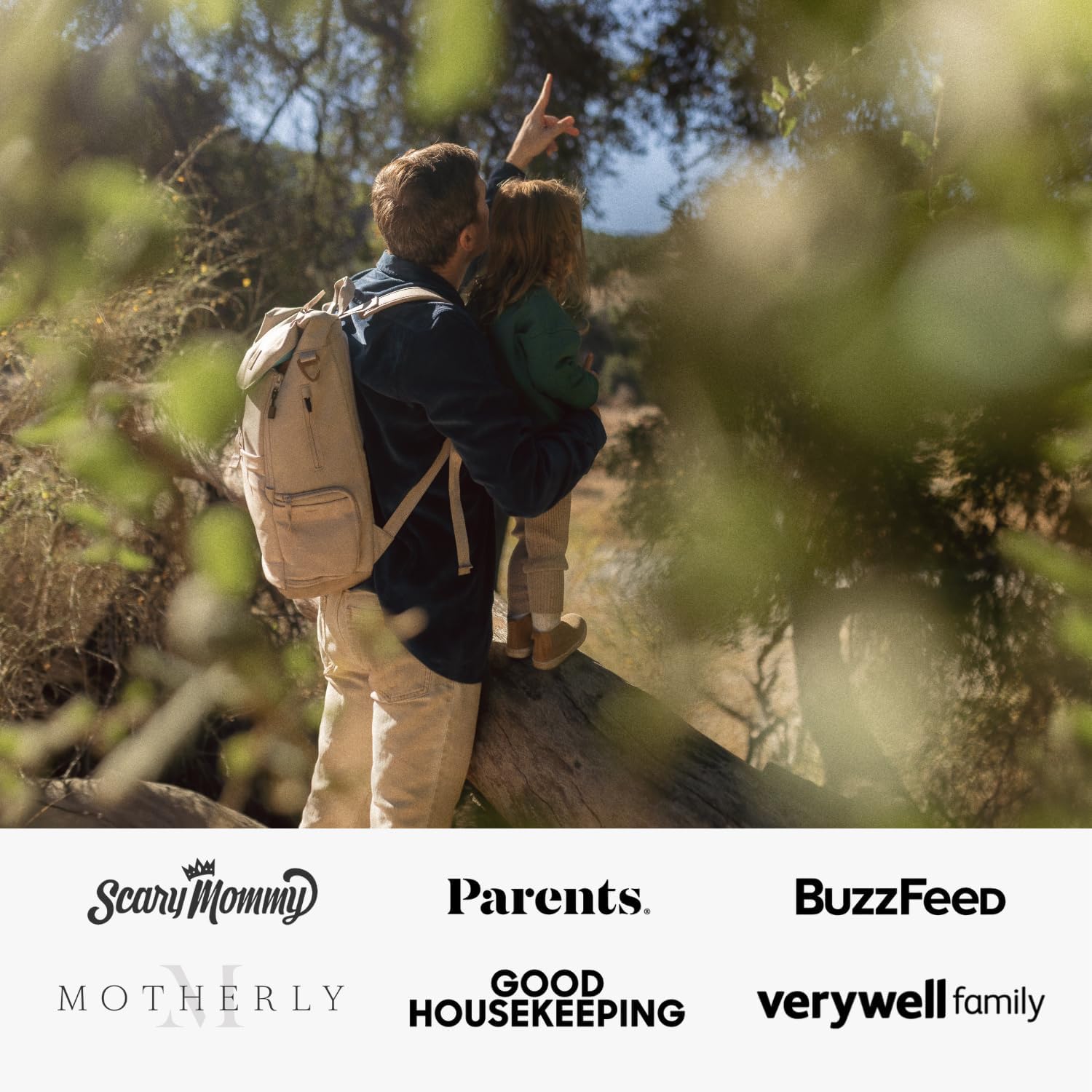 Huhu Diaper Bag Backpack – Baby Bag for Moms & Dads – Water-Resistant, Unisex Travel Kit for New Parents – Includes Changing Pad and 2 Organizer Pouches (Daybreak Taupe) - Image 2