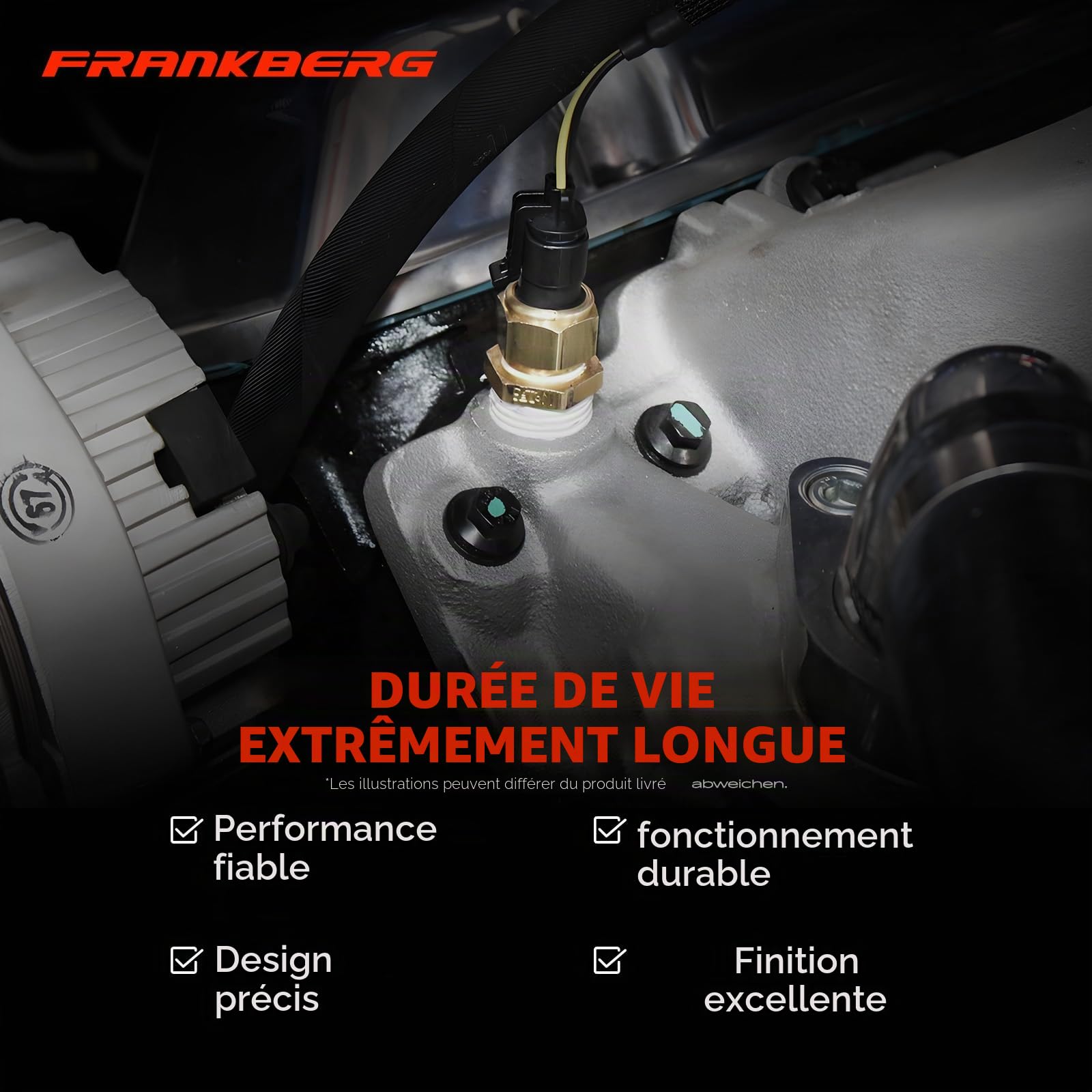 Frankberg Capteur de pression différentielle d'échappement, 3 broches | 223650901R; Compatible avec: Autobus NV200/Evalia, Pulsar Hatchback C13, M.e.g.a.n.e IV Hatchback B9A/M/N