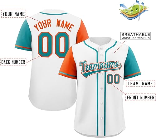 Miniatura 2 de Camisetas de béisbol personalizadas con botones de manga corta, número de nombre cosido personalizado impreso para adultos y jóvenes