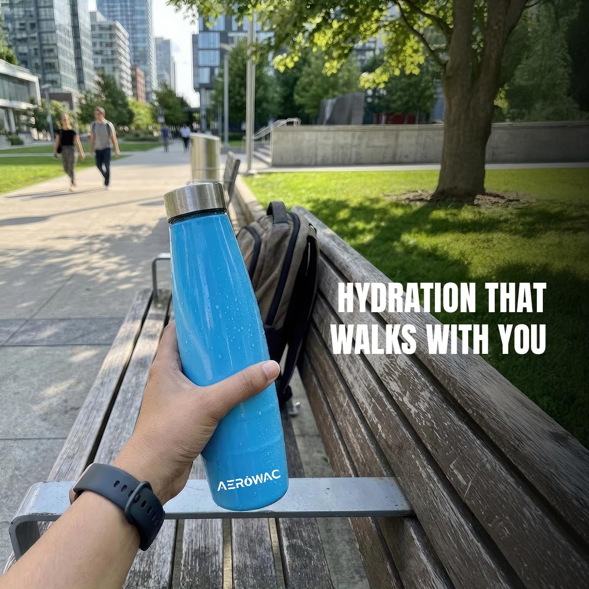 AEROWAC Stainless Steel Water Bottle - 1000ml -7