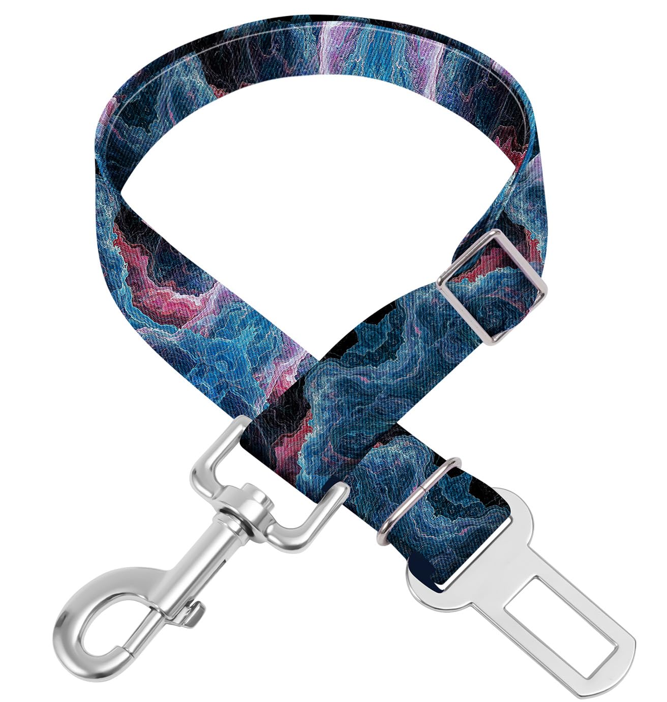 Adjustable pet cat and Dog car seat Belt，The Lanyard is Flexible and Adjustable from 20 to 33 inches (Black Lightning)