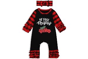GRNSHTS: Christmas Romper for Newborn Girls