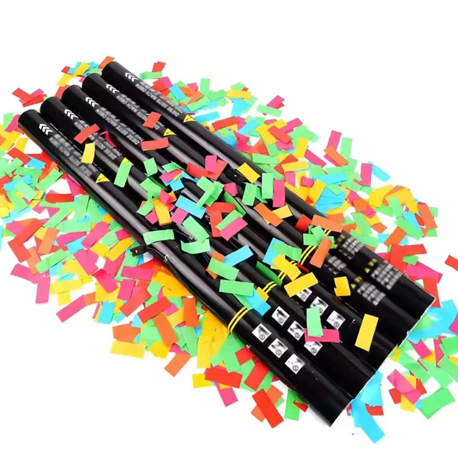 Konfettikanonen-Kartuschen, mehrfarbige Konfetti-Knaller für Hochzeiten, Partys, benötigt eine 2- oder 4-Schuss-Maschine zur Aktivierung des Konfettibandes Coloredpaper-25PCS