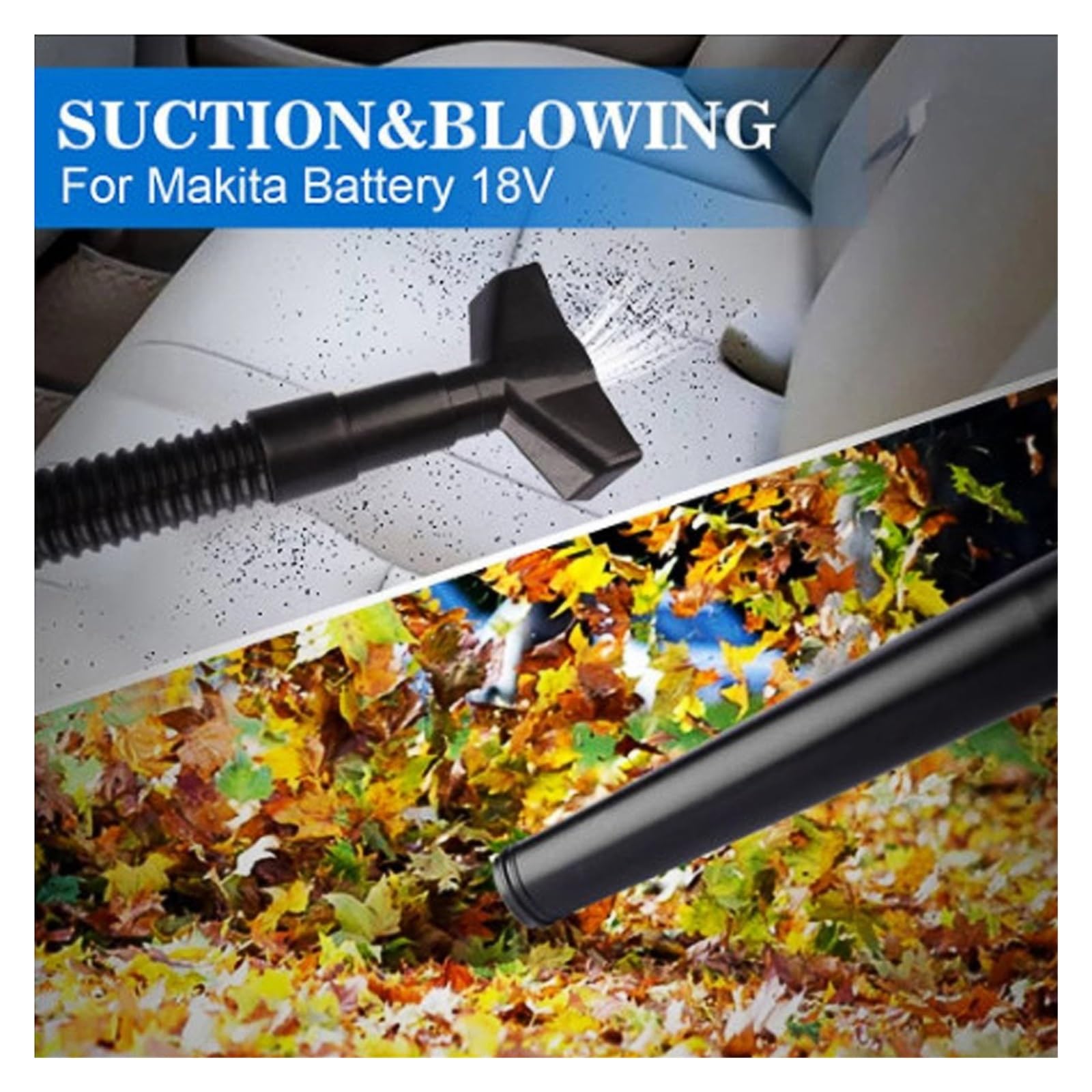 Wentylator Dmuchawy 2 w 1 dmuchanie i zasysanie odpylacz do liści, turbo dmuchawa ogrodowa bezprzewodowa odkurzacza akumulatora(No battery no plug)