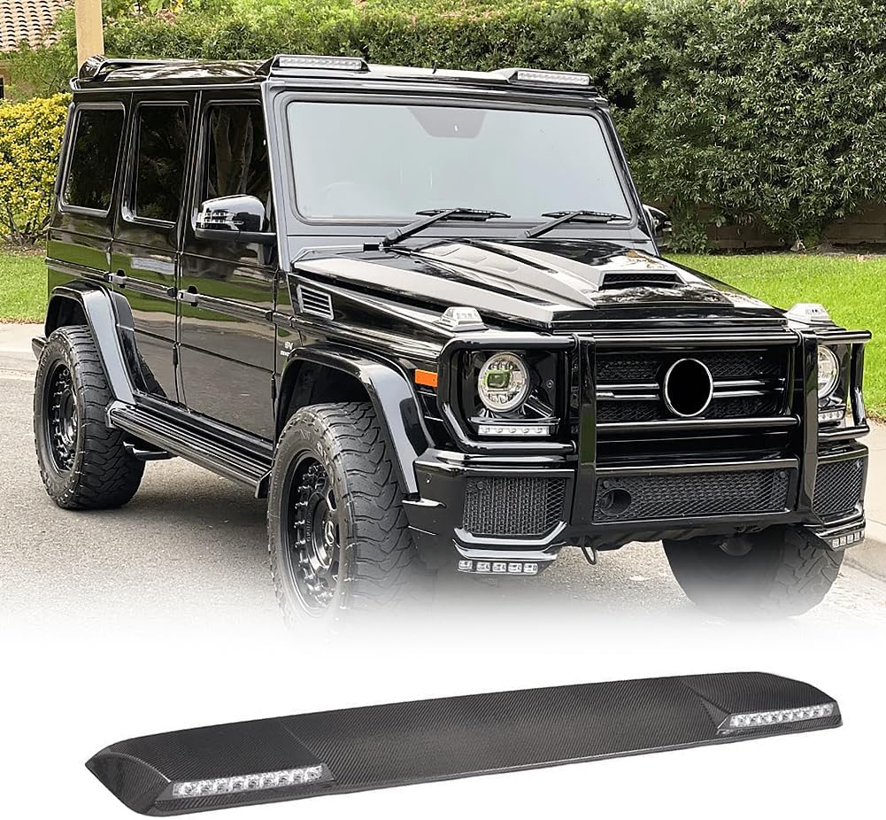 G63 W463 Carbon Fiber Front Roof Spoiler for Mercedes-Benz G Class W464 G550 G63 W463 AMG 2019-2024 Roof Window Wing Spoiler Lip Body Kits Factory Outlet(with LED Light)