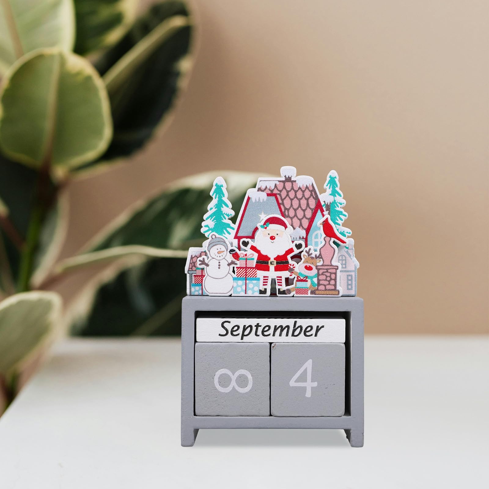FRCOLOR 5 Set Calendario Avvento in Legno per Natale, Decorazione da Tavolo