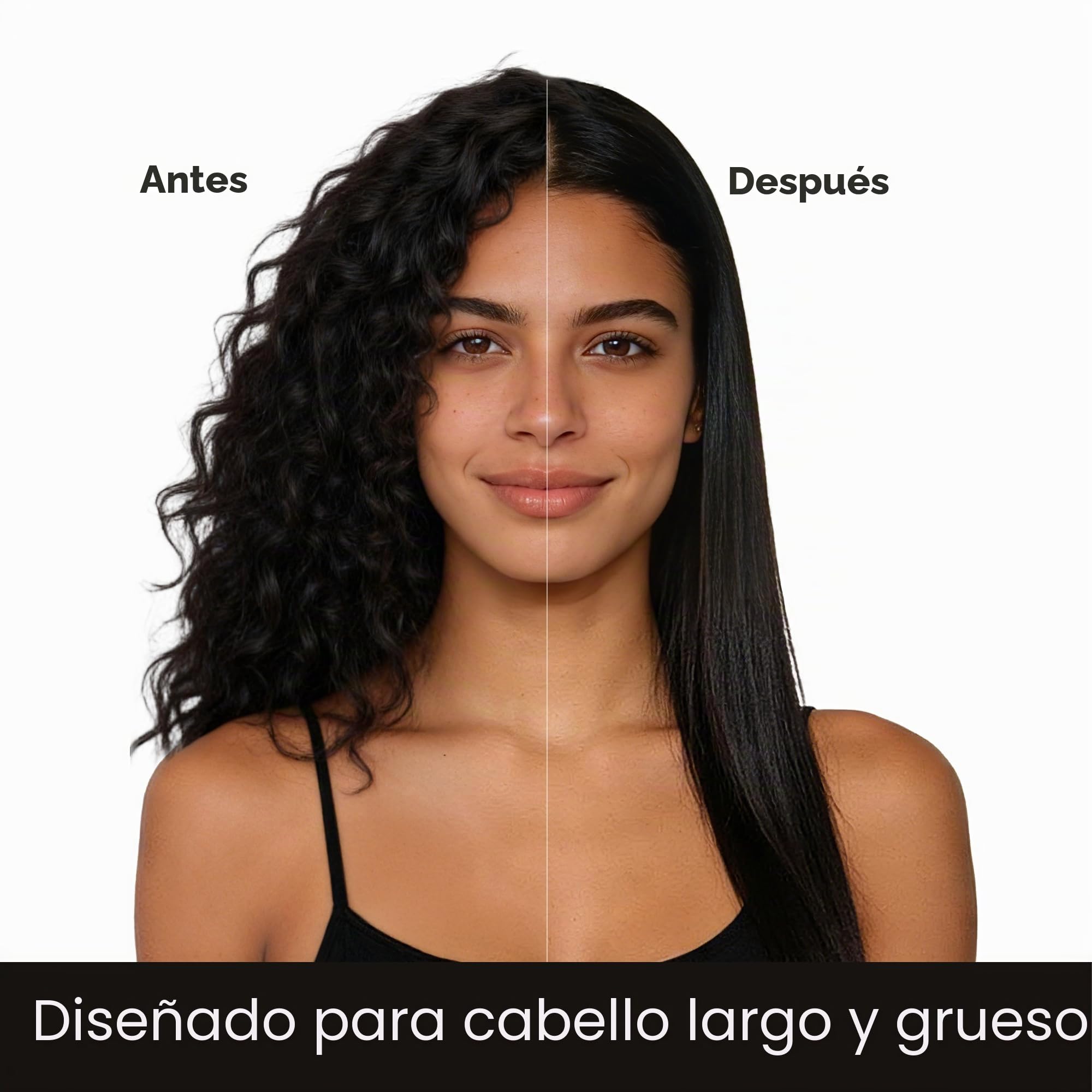 BarberBoss Alisador, placas flotantes de cerámica, tratamiento iónico y queratina para cabello liso y sin encrespamiento, plancha profesional a temperatura ajustable (QR-8422, Negro)