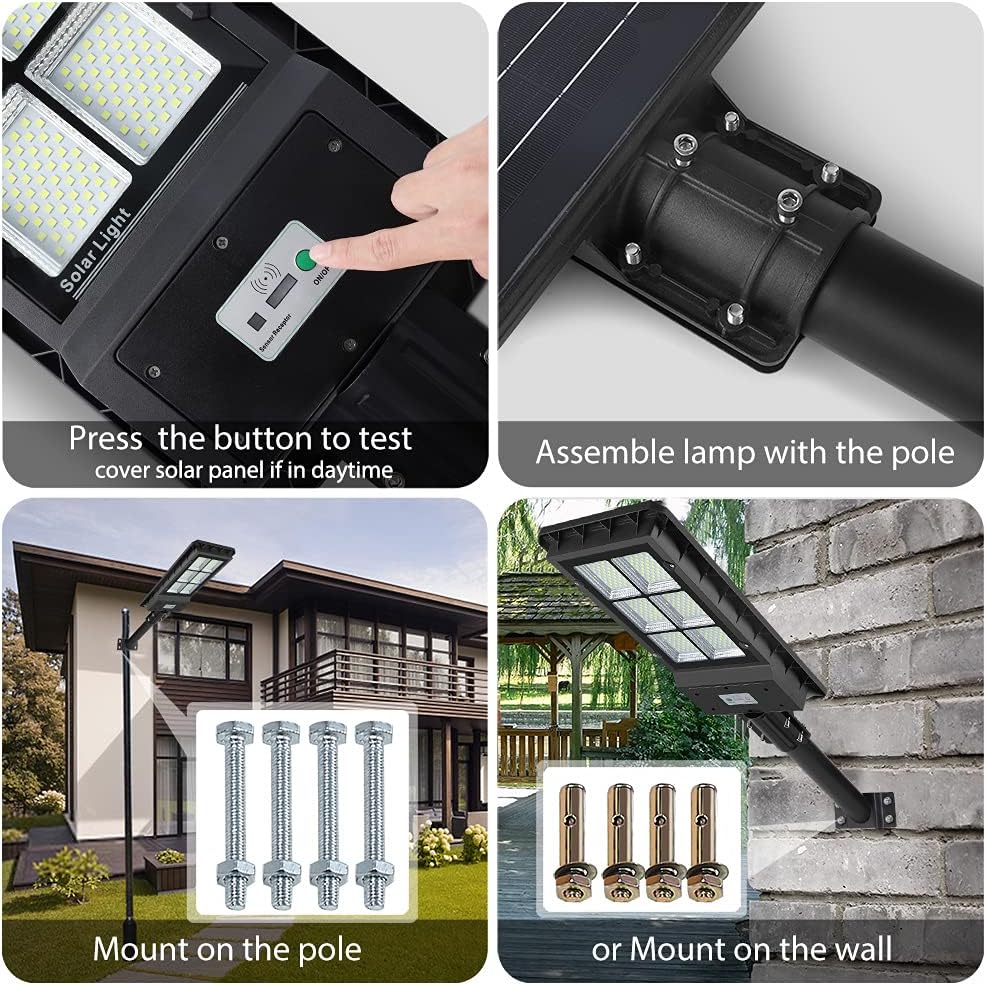 Blасk Frіdау 🔥 300W Solar Street Flood Light Outdoor Lamp, Motion Sensor Dusk to Dawn Monocrystalline Silicon Panel Solar Powered LED Lights with Remote Control for Yard, Parking Lot, Stadium, Garden, Pathway
