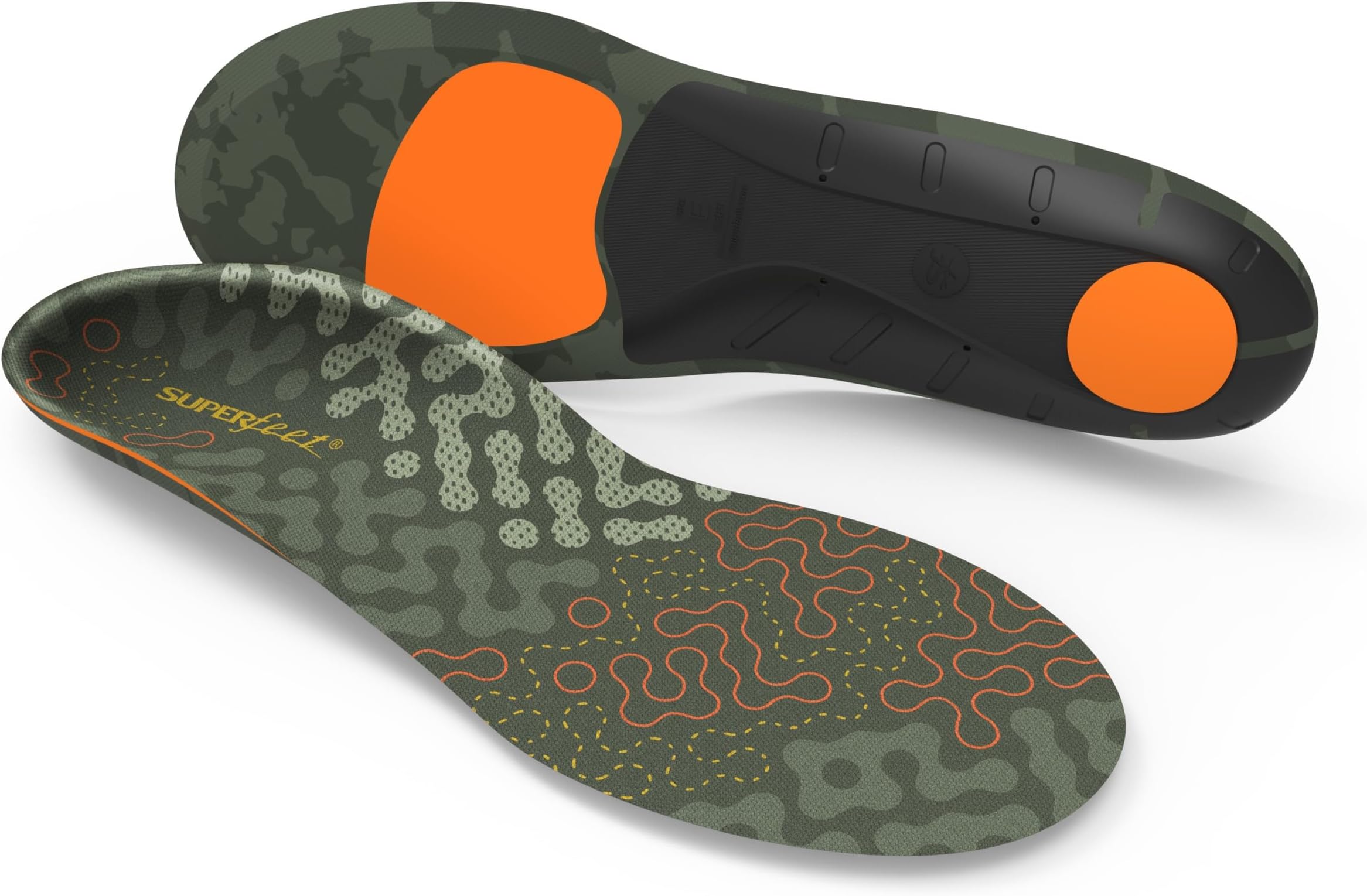 Superfeet Hike Cushion Insoles for Hikers with Medium to High Arch Support & Adaptive Comfort Technology - 11.5-13 Men / 12.5-14 Women