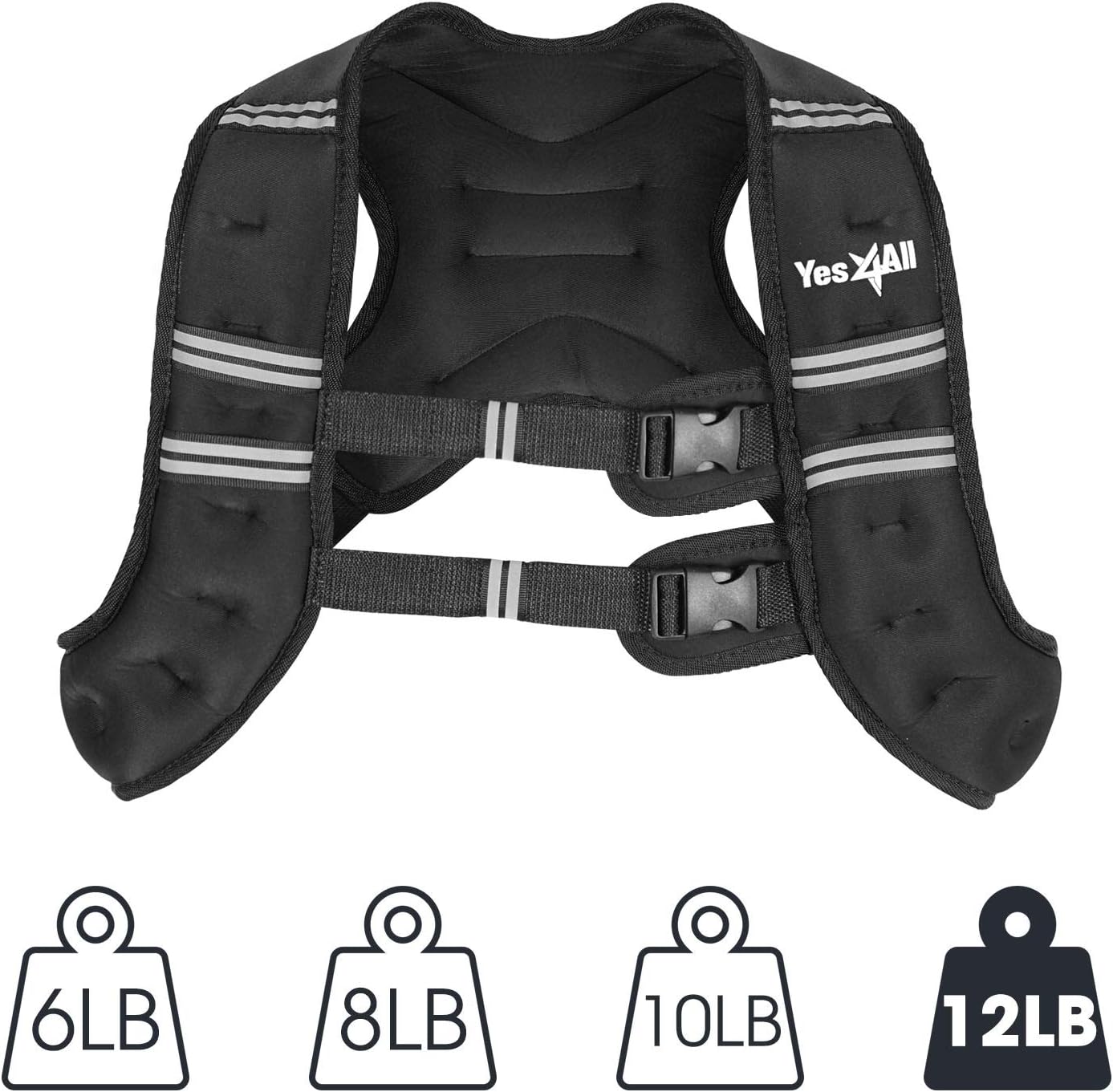 Yes4All Weighted Vest, Strength Training Weight Vest for Men & Women - 12 Lbs : Sports & Outdoors