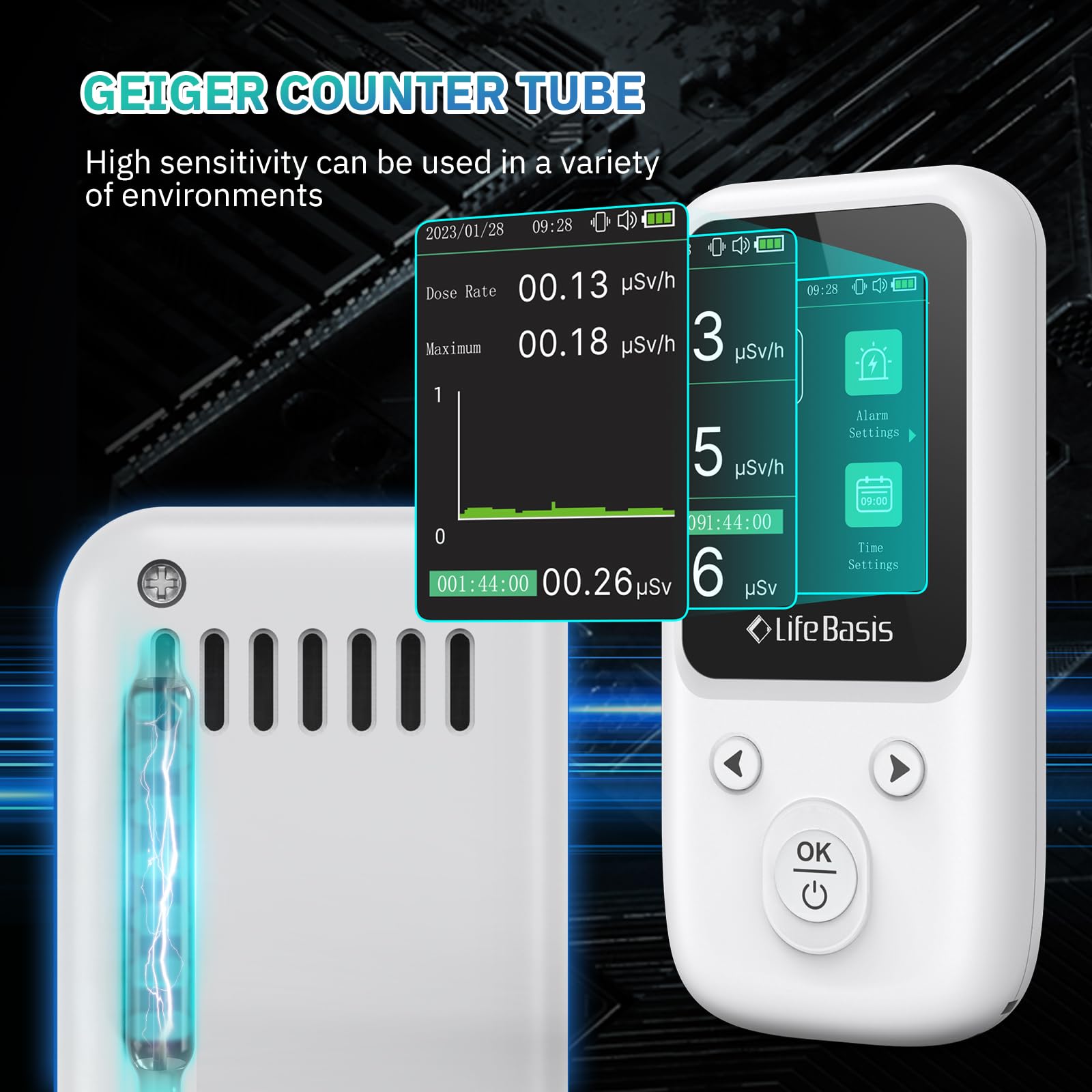 LifeBasis Geiger Counter - Radiation Detector -3