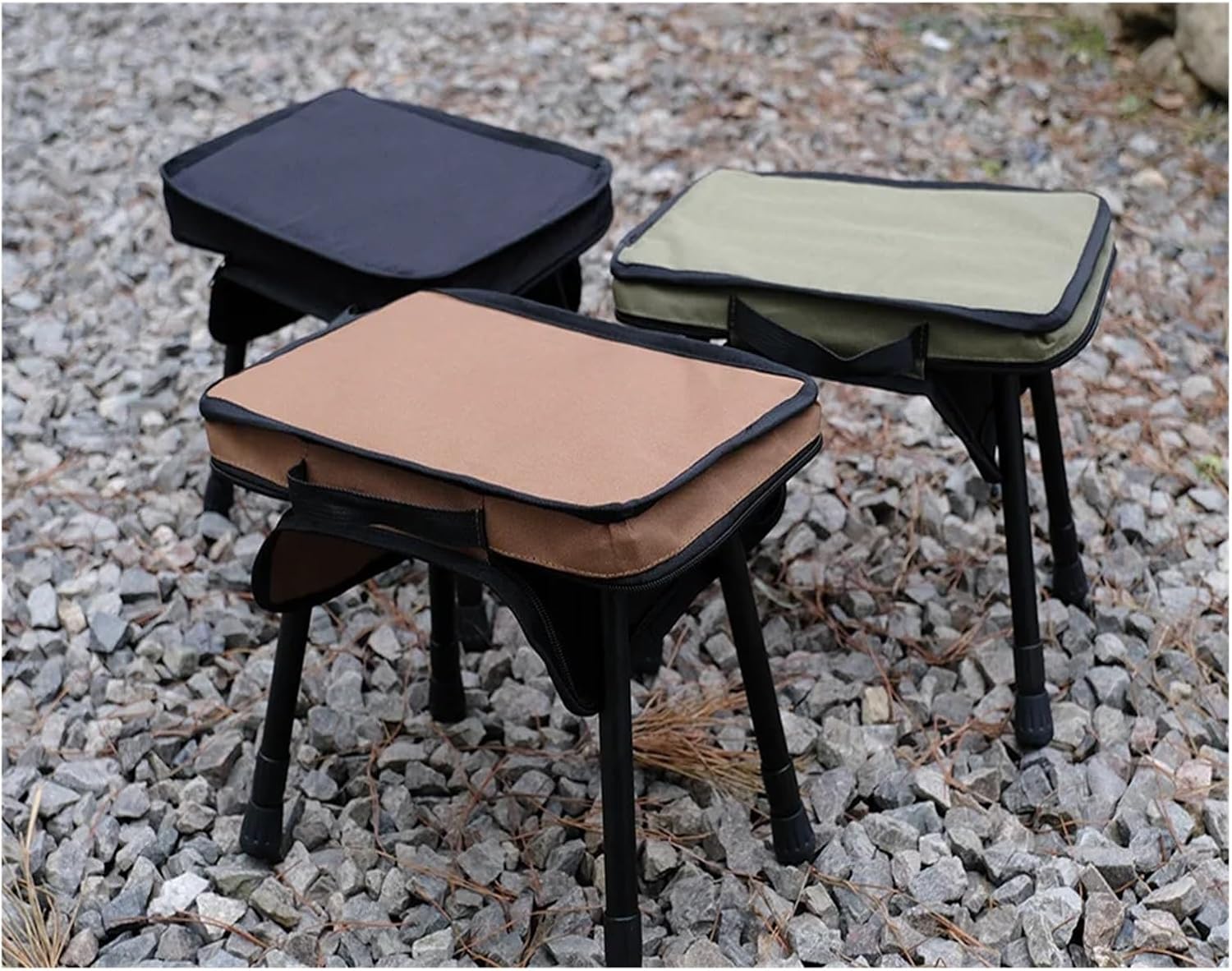 Outdoor Camping Tactical Chair Folding Stool Lightweight Pony Stool Portable Fishing Aluminium Stool with Storage Bag