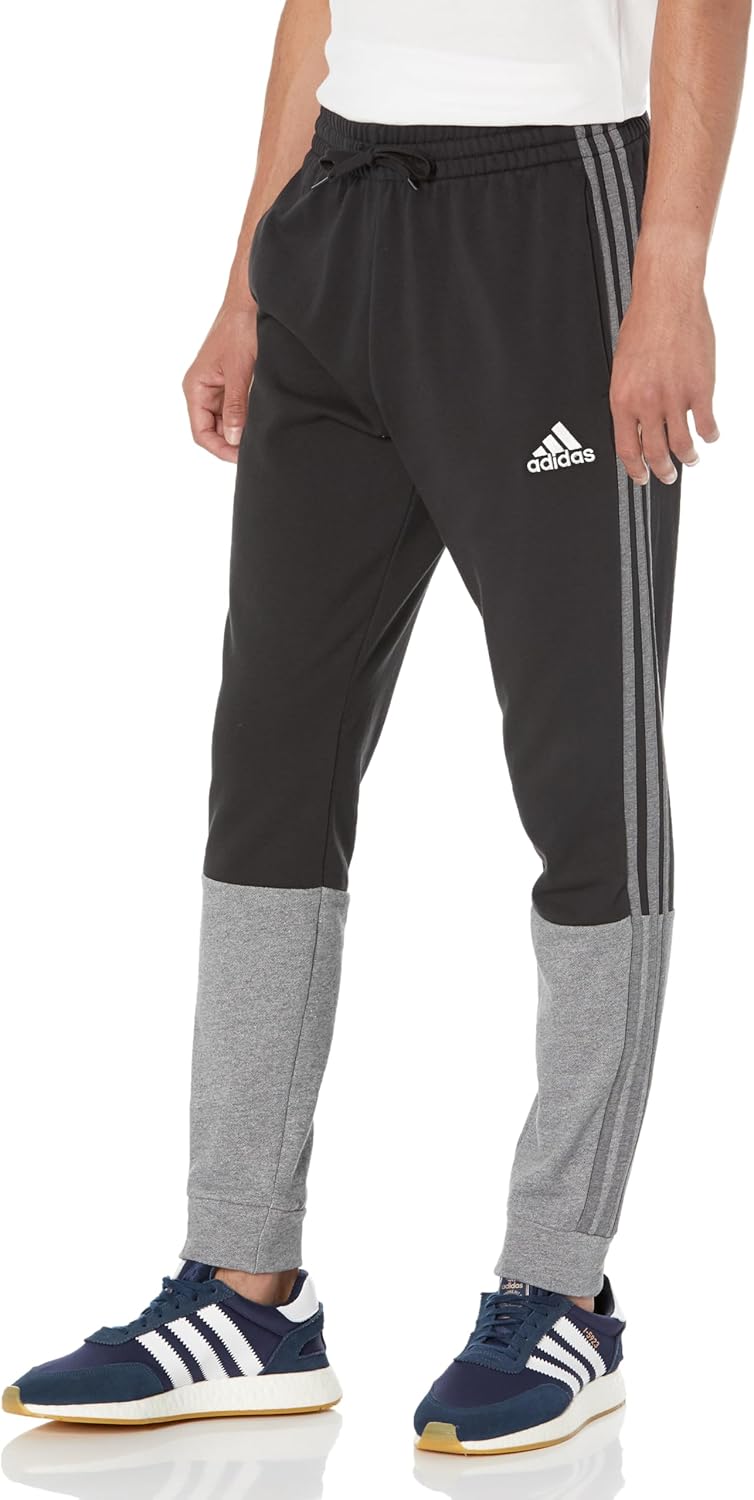 Adidas Men's Essentials Melange French Terry Pants, Legend Ink/Legend Ink Metallic