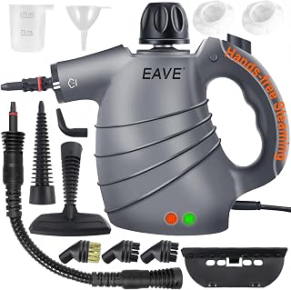 Handheld Steam Cleaner, Steamer for Cleaning, with Steam Lock Button for Hands-free Steaming, 12 in 1 Set Car Steamer for Furniture, Auto Detailing, Home, Kitchen, Bathroom, Upholstery