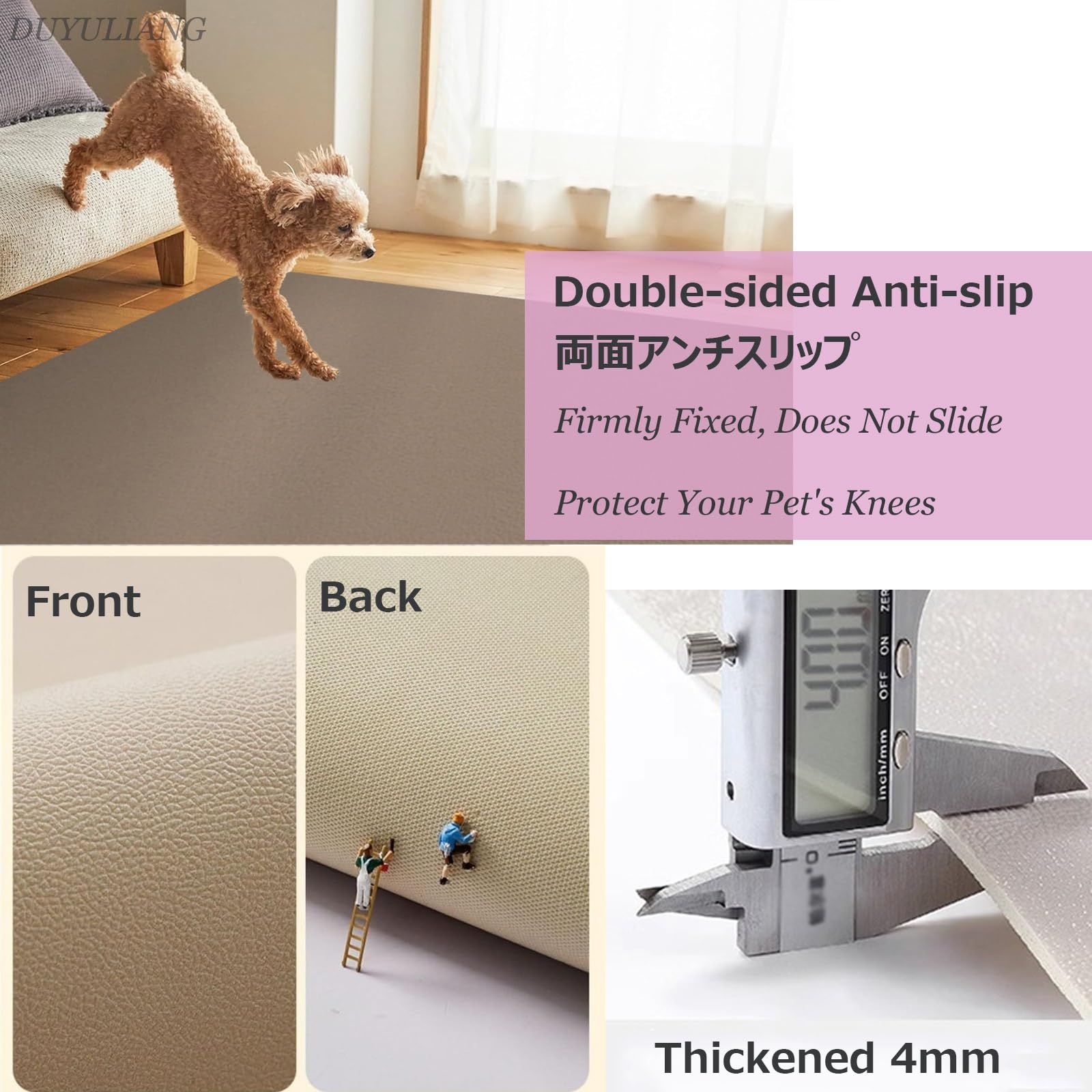 Tappetini Sottociotola Per Cani, Tappetino Ciotola Cane Antiscivolo, Faciledapulire, Sicuro Per Alimenti, Taglio Casuale, Proteggi Pavimento, Impermeabile PVC Tappeto Pee Pad(Darkgray,140x200cm)