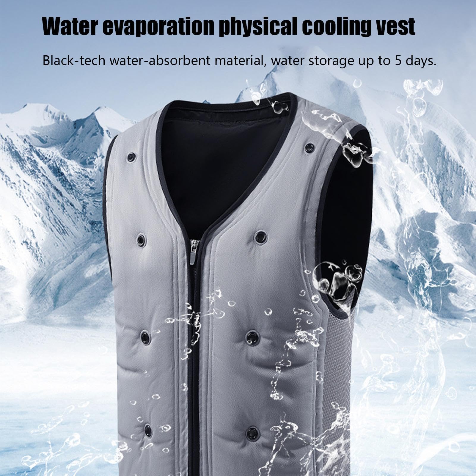Generico Gilet Rinfrescante Uomo Riutilizzabile Unisex Per Adulti | Gilet Rinfrescante Leggero Con Ghiaccio Motociclismo, Corsa, Sport All'Aperto, Pesca