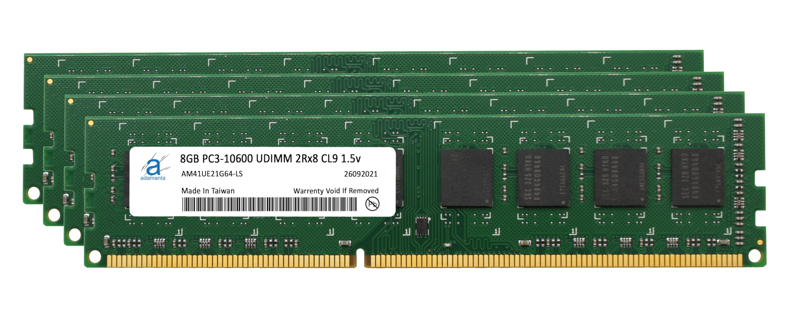 Adamanta 32GB (4x8GB) Compatible for Dell OptiPlex 9010, 7010, 3010, 990, 790, 390 (USFF/SFF/MT/DT) DDR3 1333Mhz PC3-10600 Non-ECC UDIMM 2Rx8 CL9