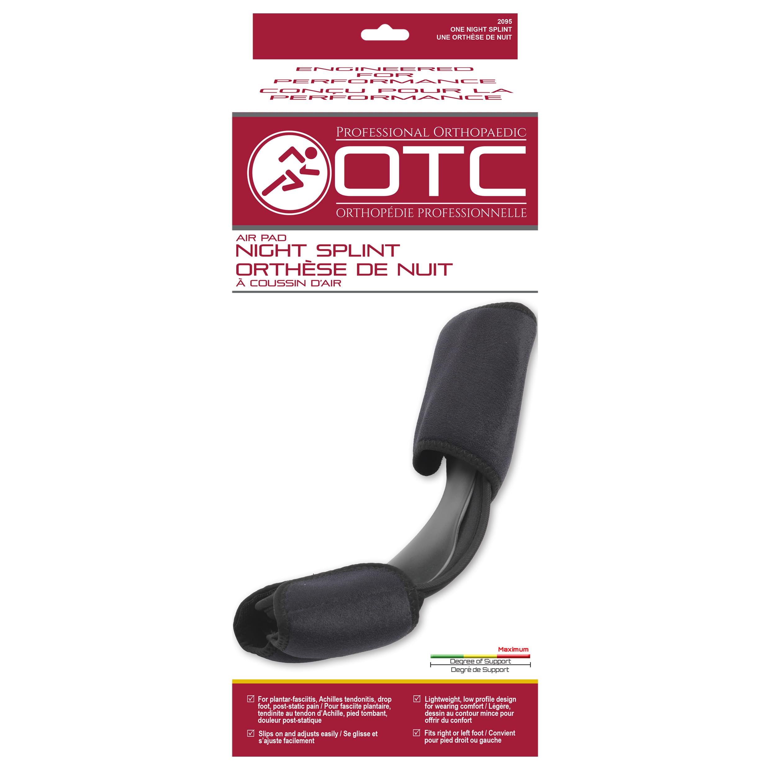 OTC Night Splint, Low-Profile, Airform Pads, Medium