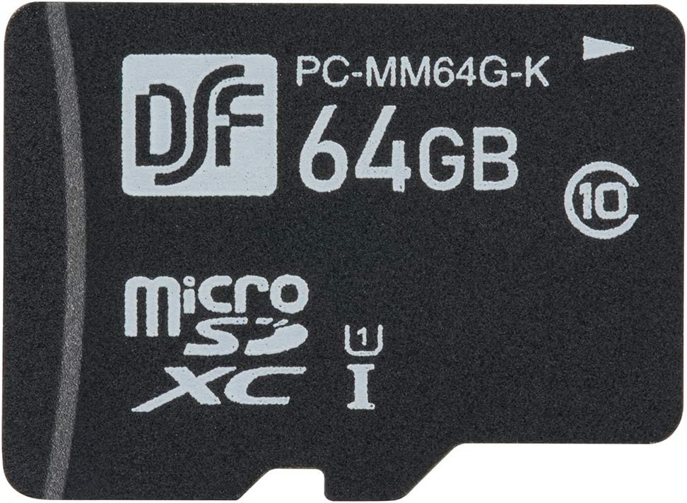 OHM PC-MM64G-K Micro SD Memory Card 64GB High Speed Data Transfer