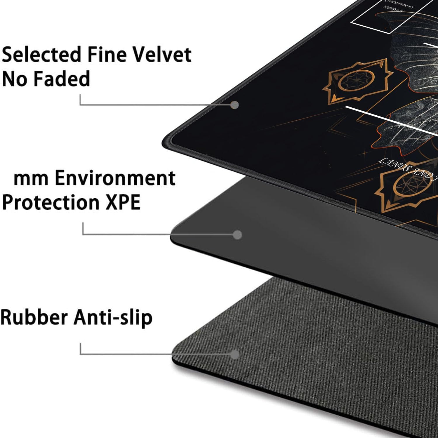 JVGFYNKL for MTG Playmat, 24 x 14 in for TCG Playmat with Zones,Trading Card Game Playmats with Storage Bag and 6 Dice, Smooth Surface for MTG Table Mat, Surreal Death Moth