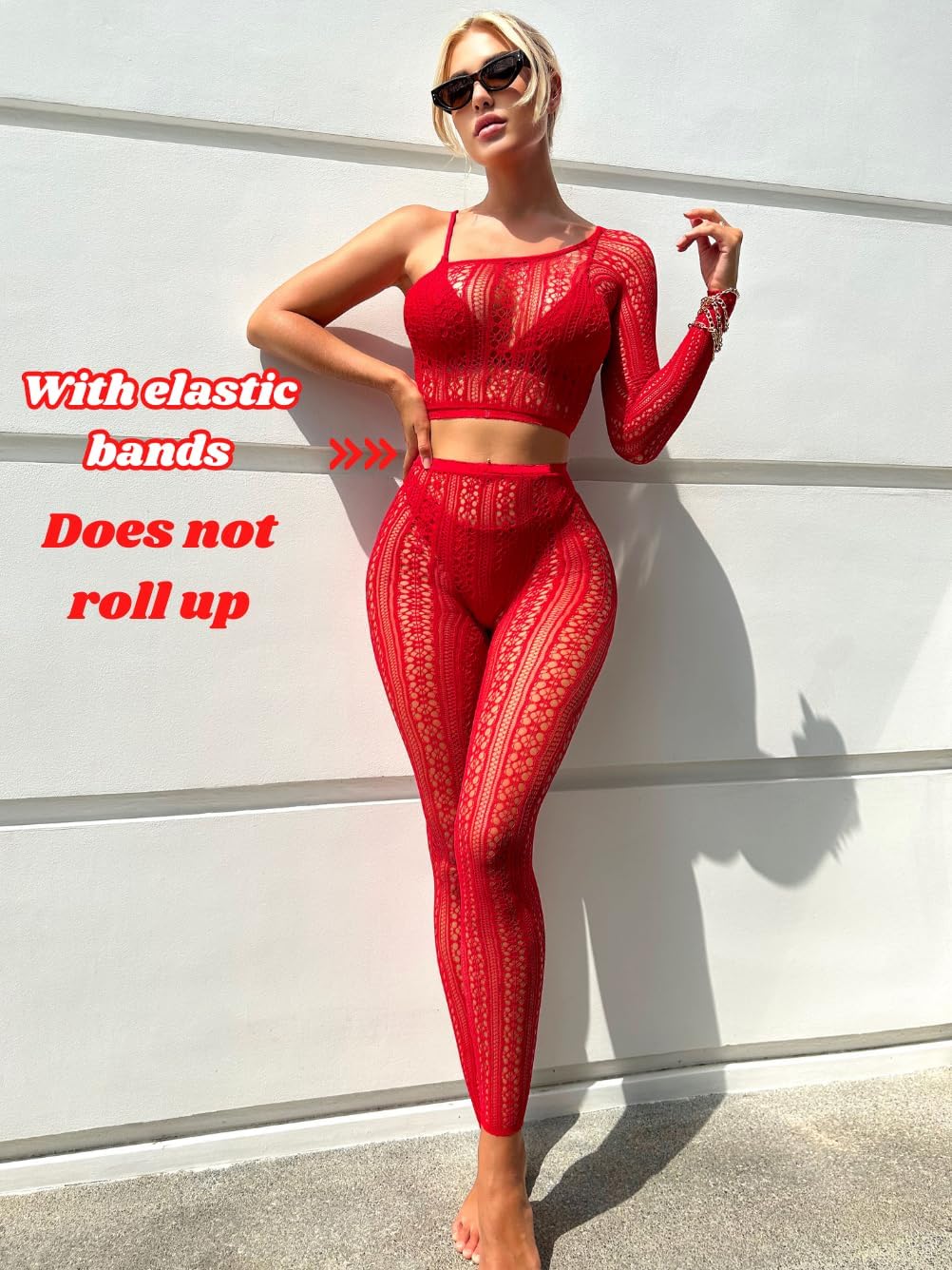 Rave Outfits For Women, Sexy Mesh Jumpsuit Party Club, 2 Piece Body Stocking Lingerie Fishnet Bodysuit Music Festival - Image 4