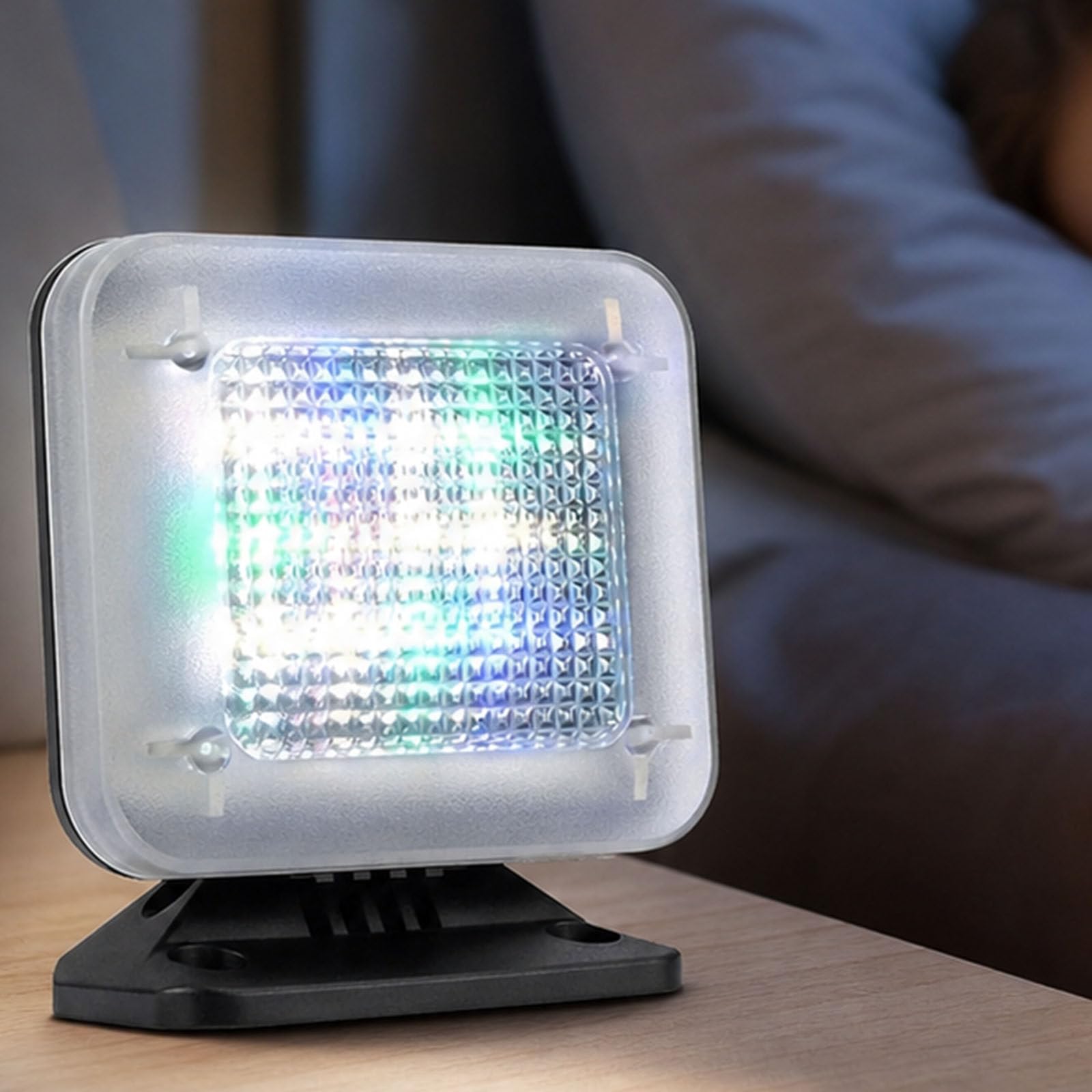 Lampe à LED Fausse LumièRe du Simulateur De TéLéVision, LumièRe De SéCurité Nocturne, LED Longue DuréE ; Robustes Et NéCessitant Peu d'entretien A12LED