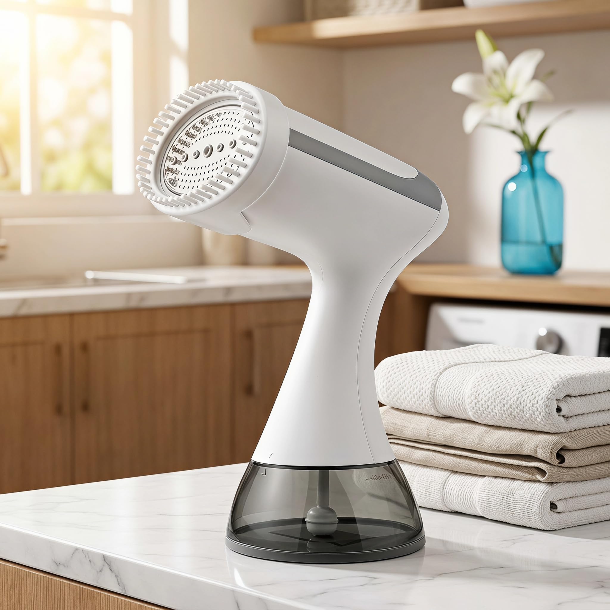 Leistungsstarker 1500-w-handdampfglätter – Entfernt Schnell Falten In Kleidung, Gardinen Und Bettwäsche – Ideal Für Unterwegs, Einfach Zu Bedienen Und Perfekt Für Zu Hause. White