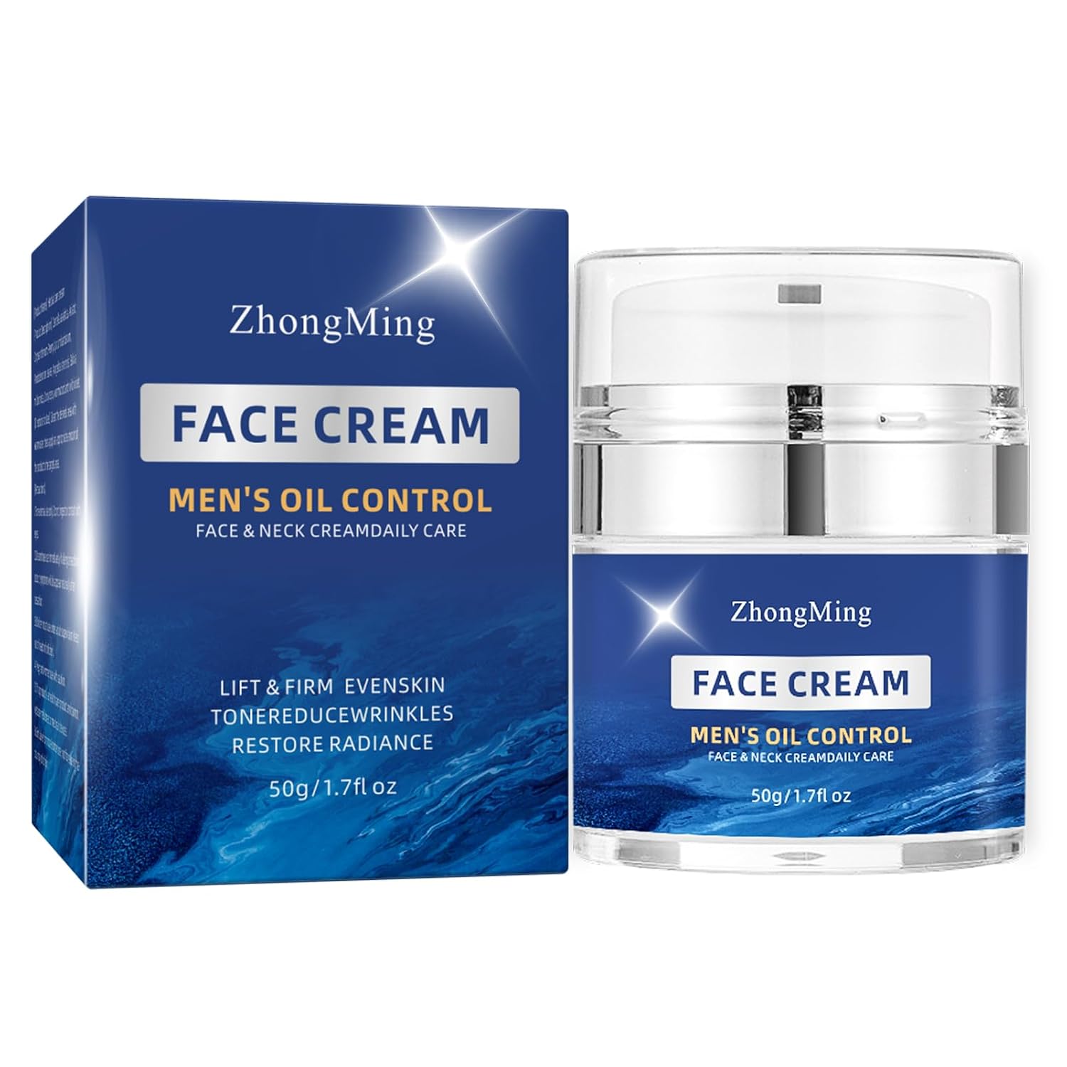 Men's Multi-Benefit Face Moisturizer Cream, Oil Control & Anti-Aging 1.7 Oz