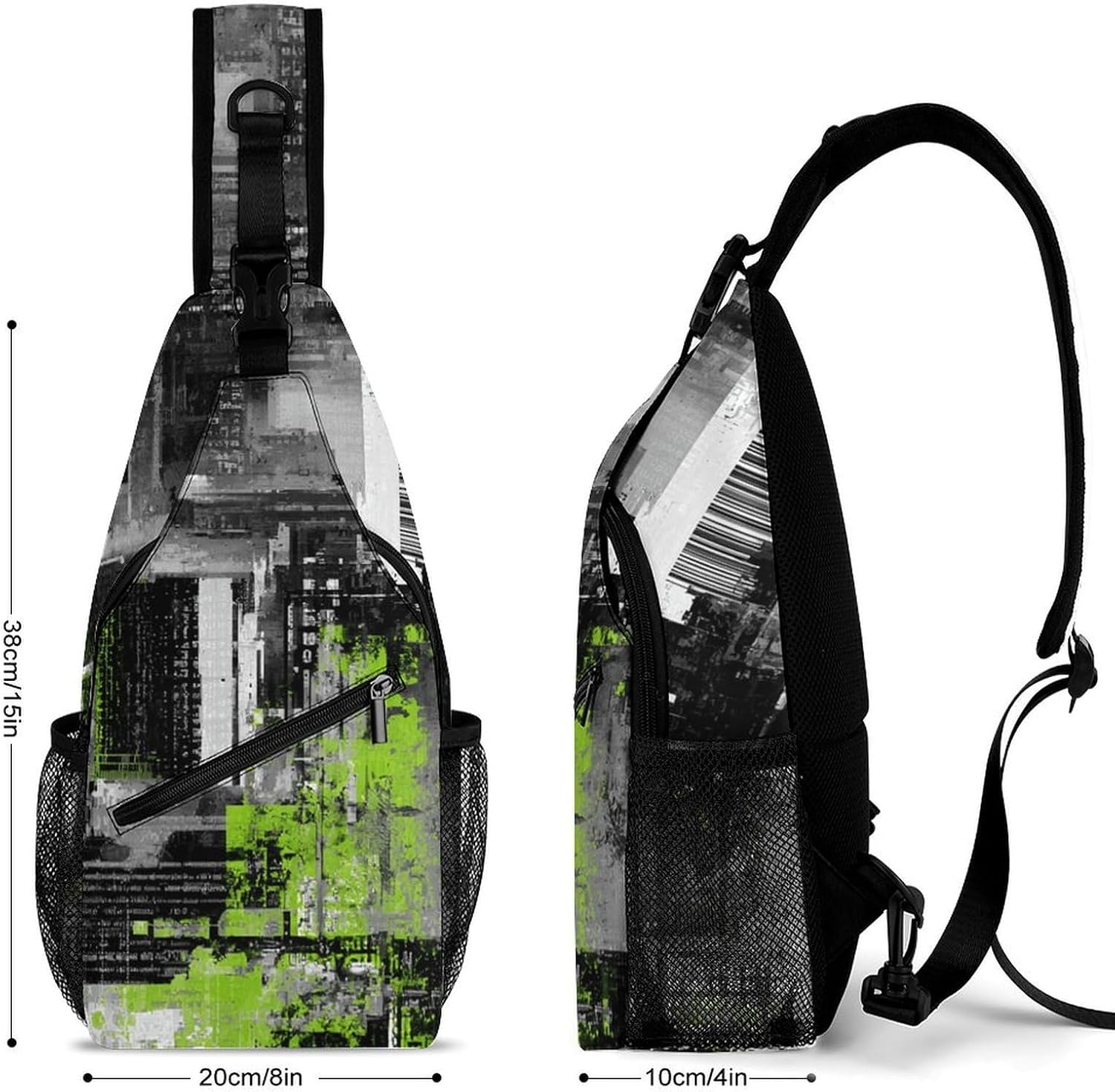 Barcodes And Codes Sling Crossbody Bag Lightweight Chest Shoulder Backpack for Outdoor Sports