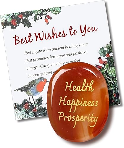 SOLICIEL Ágata calmante cristal de la suerte regalos de Navidad regalos de año dragón rellenos de calcetines de Navidad