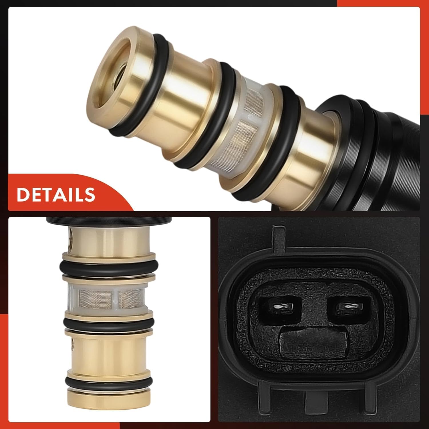 A-Premium AC Compressor Control Solenoid Valve 6SEU16C Compatible with Toyota Camry, Corolla, Matrix, Avalon, Yaris & Lexus RX350, IS250, IS350, GS300, GS350 & Jeep Compass, Patriot & Scion xB