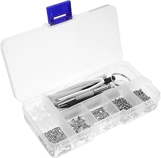 527pcs Eyeglasses Repair Kit with Screws, Nose Pads, Tools