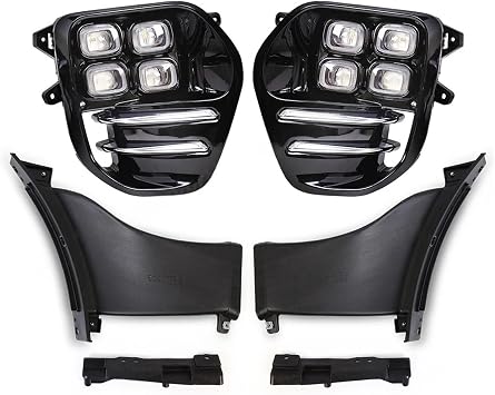 1 Set For KIA Sportage QL KX5 2016 2017 2018 Car LED White Fog Lmap Assembly Front Bumper Daytime Running Light Headlight 12V