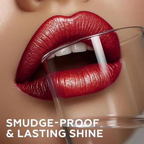 Miniatura 5 de FOCALLURE Lápiz labial líquido metálico, brillo de labios de copa antiadherente, color de labios de alto impacto con desgaste a prueba de