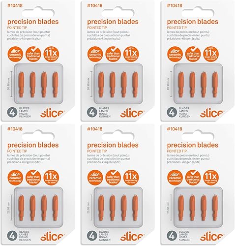 Slice 10418-CS Cuchilla de microcerámica para cortador de precisión Slice 10416, hoja reemplazable 10416, dura hasta 11 veces más que el metal, Slice 10418-CS Cuchilla de microcerámica para cortador de precisión Slice 10416, hoja reemplazable 10416, dura hasta 11 veces más que el metal,