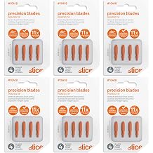 Slice 10418-CS Micro-Ceramic Blade for Slice Precision Cutter, 10416 Replaceable Blade, Lasts up to 11x Longer Than Metal, Blade Cartridge for Hobby Knife, Safer Cutting 24 Pack