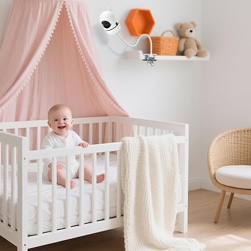 Miniatura 6 de Soporte de clip para monitor de bebé HelloBaby HB65HB40HB6550HB66 HB6339HB6550 Pro, ANMEATE SM935E - Soporte de soporte para cámara de bebé, sin