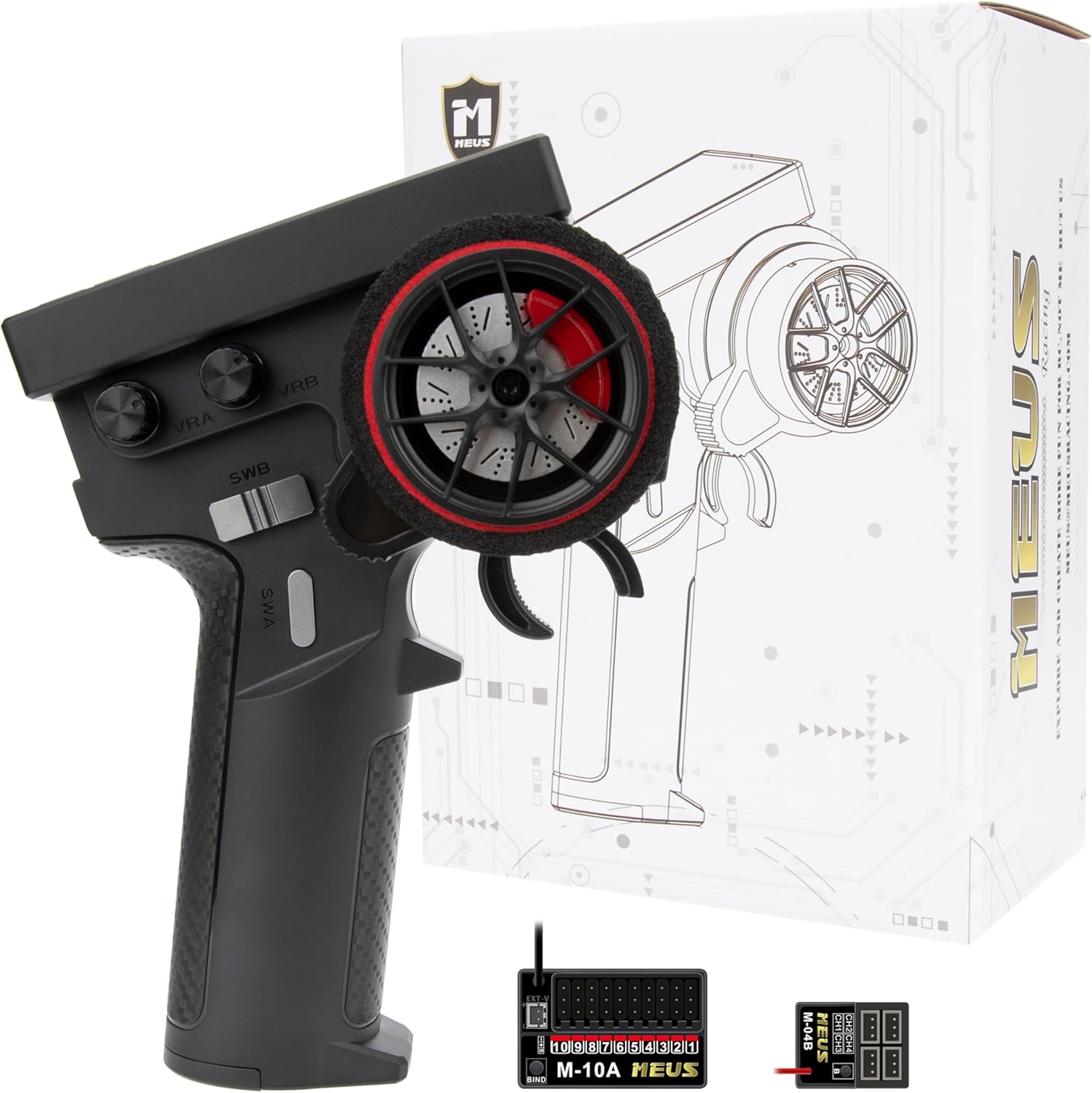 Amazon.com: MEUS RACING ME-10B RC Transmitter 10 Channels 2.4GHz and ...