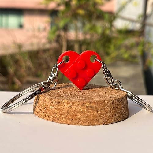 Miniatura 9 de Llavero de ladrillo para mejor amigo, para amistad, pareja, novio, novia, juego de llavero de corazón, día de San Valentín, cumpleaños, llavero para